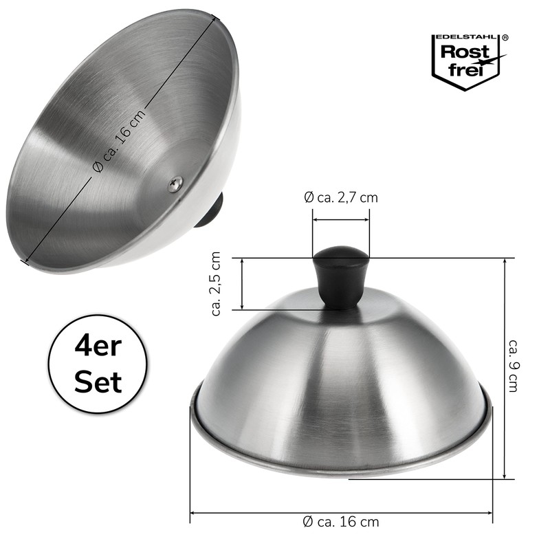 bremermann Burger Cover Set // Each 16 cm // Grill