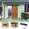 WEWORTH 6FT Black Box Rail Exterior Sliding Barn Door Hardware
