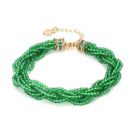 Oilcnik Green Charm Bracelet for Women – Trendy Adjustable Link Bracelet, Perfect Birthday Gifts for Women & Mothers Day Gifts