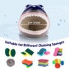 NiHome Fun Shark-Shaped Ceramic Sponge Holder with Open Mouth for