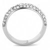 YourJewelleryBox Ladies CZ Band Ring Silver Eternity Cubic Zirconia Stainless