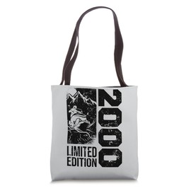 Snowmobiling-Riding Vintage born 2000 Birthday Snowmobile Tote Bag