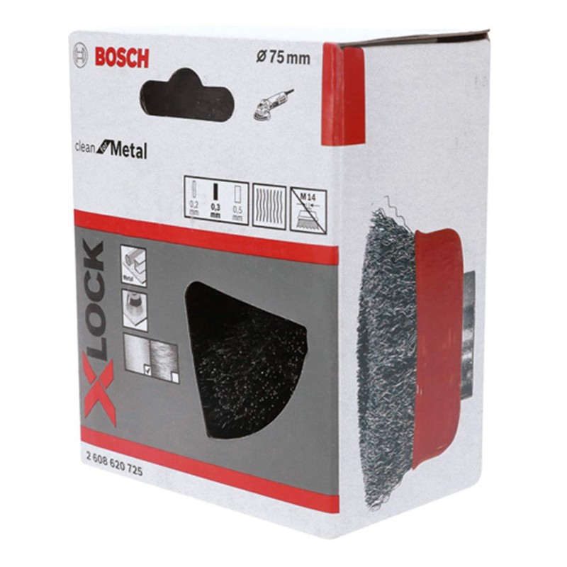 Bosch 2608620725 X-LOCK Cup Wire Brush, Cup Shape, 3.0 inch