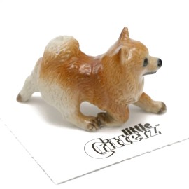 Little Critterz Dog - Pomeranian "Marco" - miniature porcelain figurine