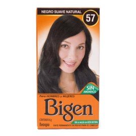 Bigen Kit Tinte Bigen  Tinte para cabello tono 57 negro suave natural para cabello