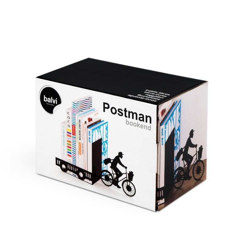 balvi Bücherstütze Postman Farbe schwarz Dekorativ Metall