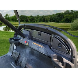 Huskey Club Car Precedent Dash Assembly Dashboard with Locks for 2008.5-Up Precedent Golf Cart Models-Carbon Fiber Finish