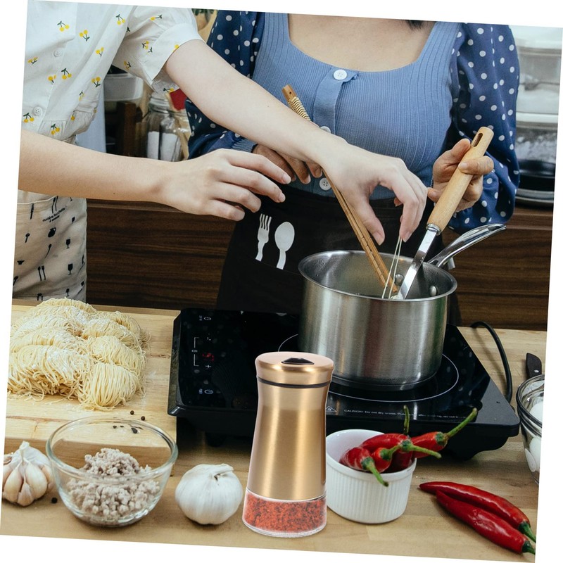 STOBAZA 2Pcs Seasoning Visible Bottles Kitchen Spice Jars Easy to