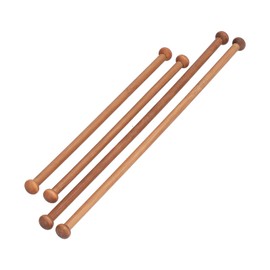 Round Wooden Clothes Rail, 4 Pieces 9/12 Inch Wooden Wardrobe Clothes Rail Wooden Needle Rail Hanging Rail for Cupboard Clothes Rail