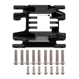 INJORA Skid Plate CNC Aliuminum Transmission Mount for TRX4M 1/18 RC Crawler Car Upgrade Parts,16g (Black)