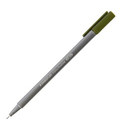 Staedtler Triplus Fineliner 334-57 Tips - Olive Green 3 Pens