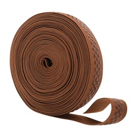 Mandala Crafts 1 Inch Elastic Silicone Gripper Tape for Clothing - 10 Yds Dotted Non Slip Elastic Band for Sewing - Brown Silicone Flat Fabric Stretchy Ribbon Straps