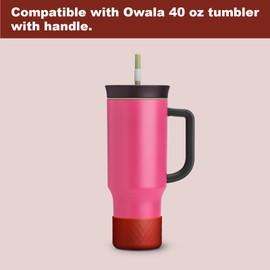 Silicone Boot for Owala 40 oz Tumbler with Handle, Anti-Slip Protective Sleeve for Stainless Steel Triple Layer Insulated Travel Tumbler Accessories