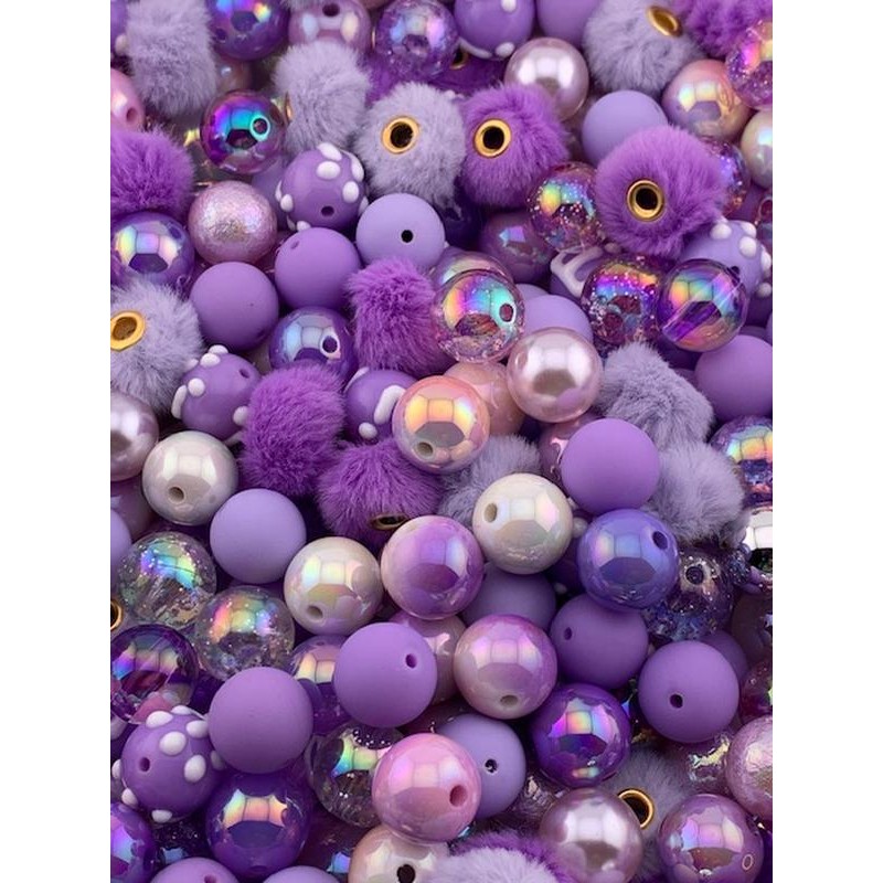 Color Mix 20 Pack 16mm Acrylic Beads for Pen and