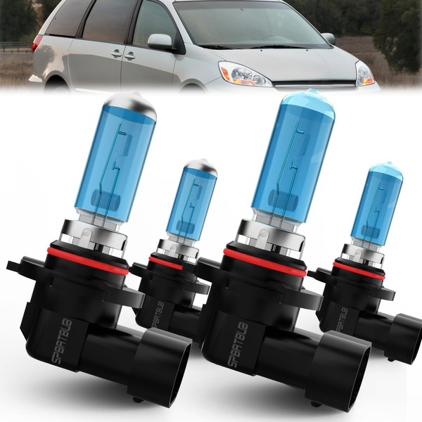 SPBRTBUB Compatible with Toyota Sienna (2004-2010) Halogen Headlight Bulbs Front