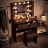 Furmax Make up Vanity Desk with Mirror and Power Outlet,