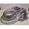 24 Sombrero Bombin Peluca Metalica Color Fiesta Glow Color