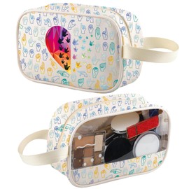 XYANFA Sign Language Heart Crossbody Bag Asl- Gifts Asl Interpreter Deaf Gift for Asl Teacher Asl Student Zipper Pouch (Sign Language t-m)