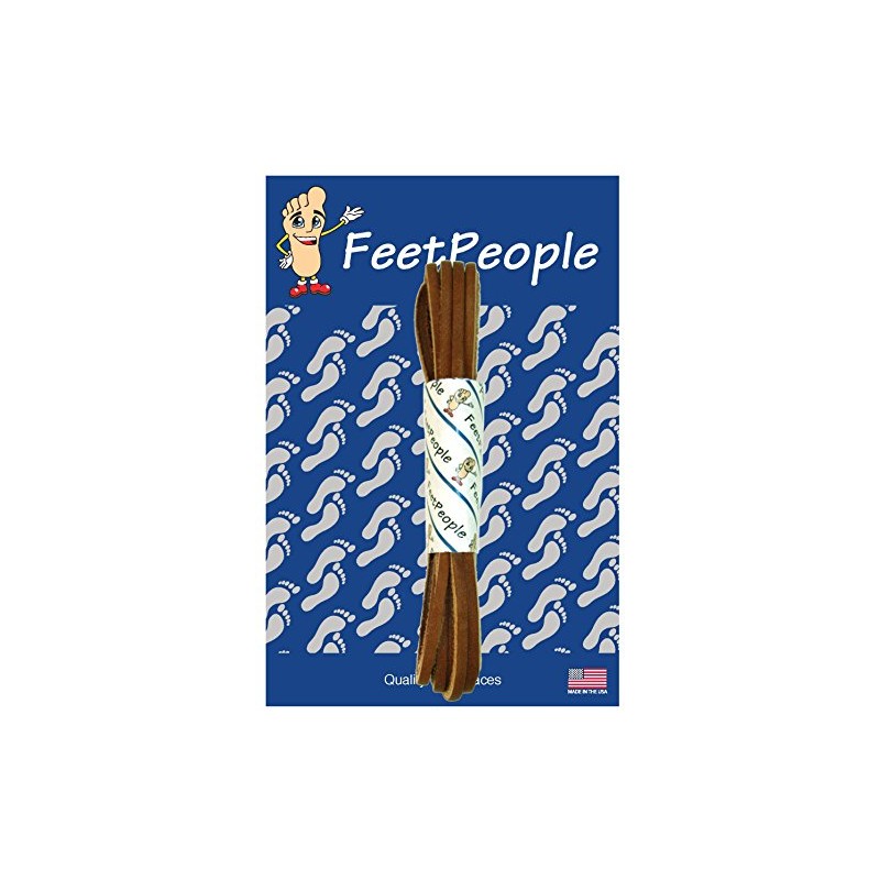 FeetPeople Leather Shoe/Boot Laces, Dark Rust, 36 Inches, 1 Pair