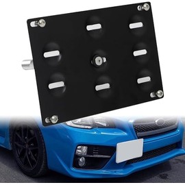 GS Front Bumper Tow Hook License Plate Mount Bracket Holder Relocator for Subaru BRZ Forester Crosstrek WRX STi Impreza Scion FRS Toyota 86