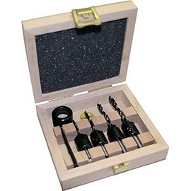 FAMAG 3574 Drill Countersink Set in Wooden Box 3, 4, 5 & 6 mm + Depth Adjusting Ring and Countersink - 3754.504