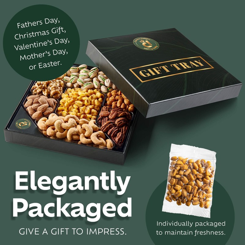 Assorted Nuts Gift Basket - 7 Nut Gift Box with