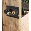 Traditional 6" x 4" Black Rim Sashlock - Surface Mounted
