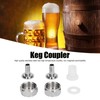 Stainless Steel Beer Keg Coupler Connector Fitting Beer Line Connector