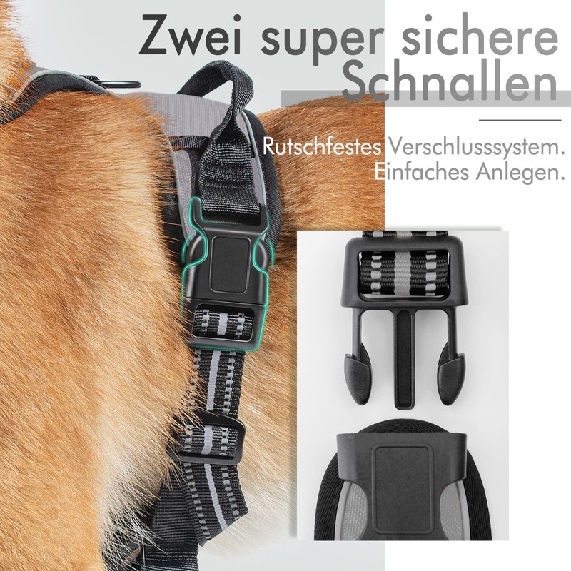 rabbitgoo Dog Harness for Medium Dogs, Anti-Pull Dog Harness with