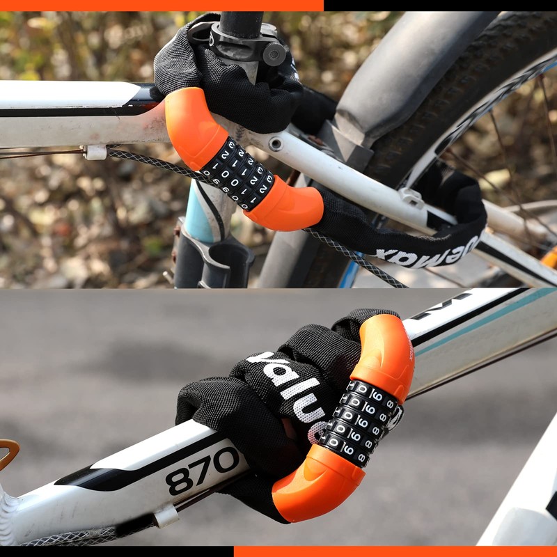ValueMax Chain Lock Bike Lock Bicycle Lock Bicycle Key Dial