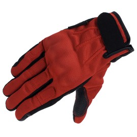 Komine GK-2493 Protect Vintage Mesh Gloves, Motorcycle Gloves, Red, L