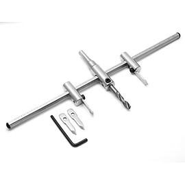 Seimneire Adjustable Hole Saw, 1-3/16" to 11-3/4" (30 to 300mm) Heavy Duty Adjustable Circle Cutter Drill Bit Tool for Drywall Wood Plaster, Silver