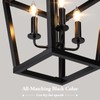 BrightHome Farmhouse Chandelier 4-Light, Black Pendant Light Fixture Ceiling Hanging