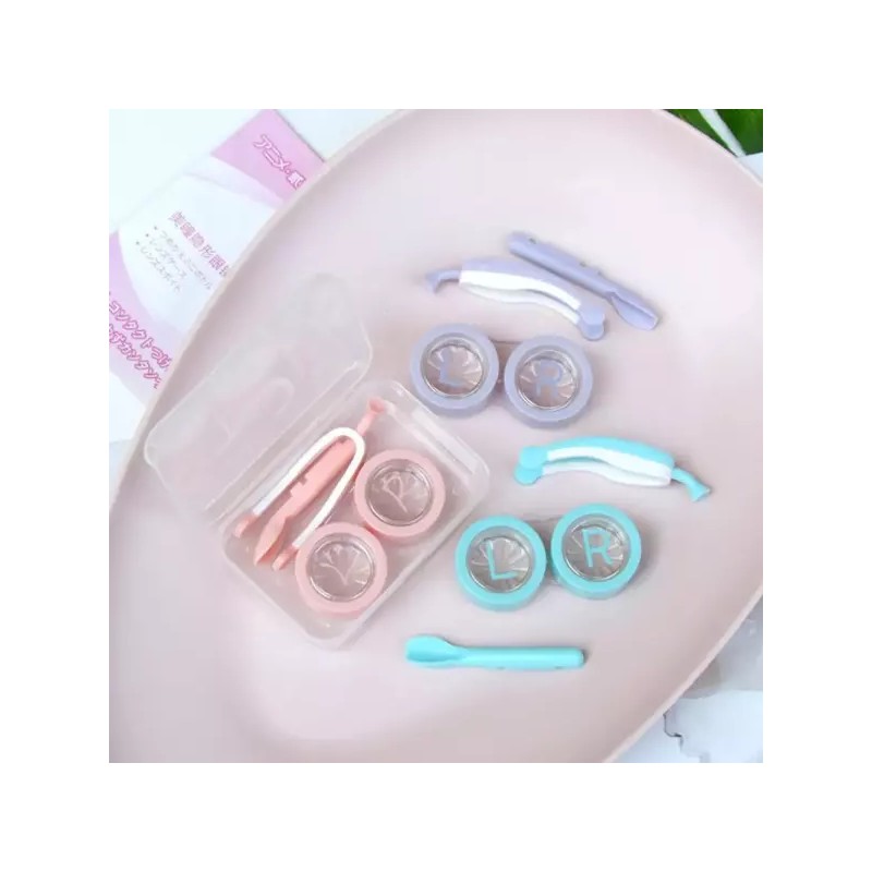 Contact 콘텍트 흡착봉 렌즈통 소프트 렌즈케이스 집게 [2-렌즈흡착봉-핑크] Contact Suction