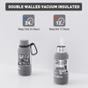 Exllena Small Water Bottle 12oz with Clip, Double Wall Stainless