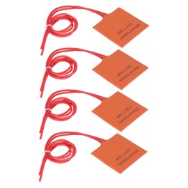 Sile Warmer Pad, Wide Application Flexible 50x50mm Heat Mat 120‑150℃ 4Pcs 12V 7.5W for Pipeline