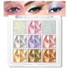Noerrors Glitter Eyeshadow Palette 9 Colours Multichrome Eyeshadow Shimmer Holographic