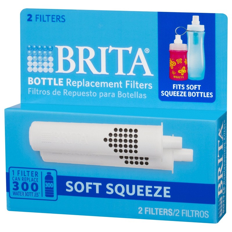 Brita Soft Squeeze Water Filter Bottle Replacement Filters, 2 Count
