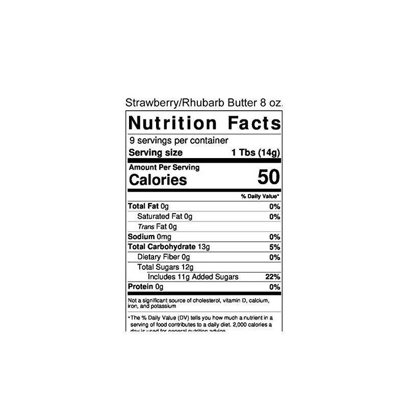 All Natural Butters Strawberry/Rhubarb- 8 Oz Jar - Qty 3