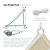 ECOOPTS 17'x26'x31' HDPE Sun Shade Sail Right Triangle Canopy Shades
