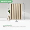 Dynamene Beige Fabric Shower Curtain - Waffle Textured Heavy Duty
