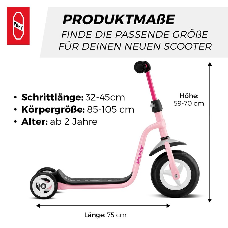 PUKY R1 Scooter, Safe Scooter for Children from 2 Years,