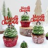 24 piezas de decoración para cupcakes con bastón de Navidad