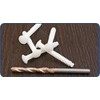 KGM Screw Set for Installing Skirting Boards, white