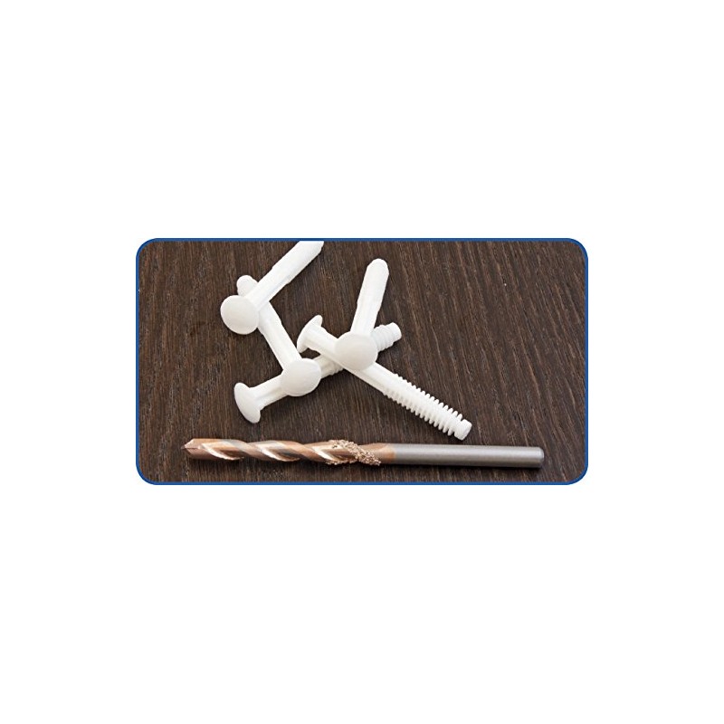 KGM Screw Set for Installing Skirting Boards, white