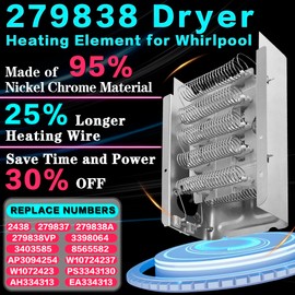 WED4815EW0 LER7646EQ2 Dryer Heating Element Fit for Whirl-pool Models WED5000DW2 WED4800XQ0 WED4800BQ1 LER7646DQ0 WED5600SQ0 LER5636PQ1 LEN2000KQ1 WED5540SQ0 LER4634PQ0 LER7648PQ0 WED4800XQ2