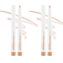 i'm meme Korean Cosmetics Eye Shadow Stick Shadow Glitter Single Color Shadow Teardrop Bag Sparkling Shadow Carrying Travel Stick Shadow Shimmer (Set of 2 / Peach Coronet)