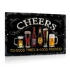Putuo Decor Cheers Metal Tin Sign, Bar Signs For Home