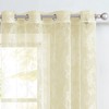 TOPICK Lace Curtains, Transparent Lace Curtains, Scarf, Rose Curtain with
