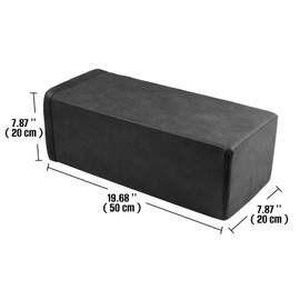 M Mute Touch 2 Pack Couch Arm Rest Pillow, 8''x8''x20'' Leatharie Waterproof Cover, High Density Foam Armrest Cushion, Removable & Washable Elbow Support for Sofa, Bed, and Armchair (Black)